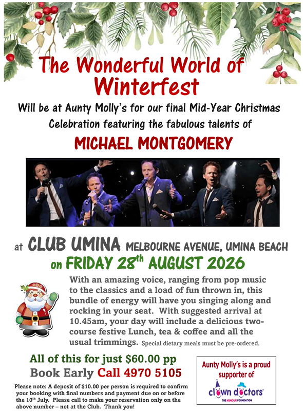 Winterfest 2026 Club Umina AUGUST